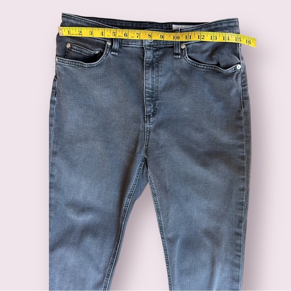 Rag & Bone Nina high-rise ankle skinny jeans w/ stretch, charcoal gray WYTHE - Picture 6 of 12